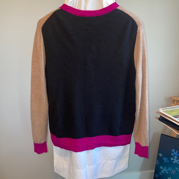 Cashmere colour block sweater, size Large. - Picture 2 of 3